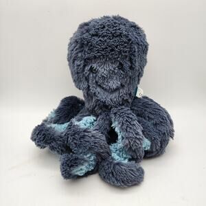 Manhattan Toy Octopus Plush Stuffed Animal Toy 11" Blue Curly Tentacles 2021